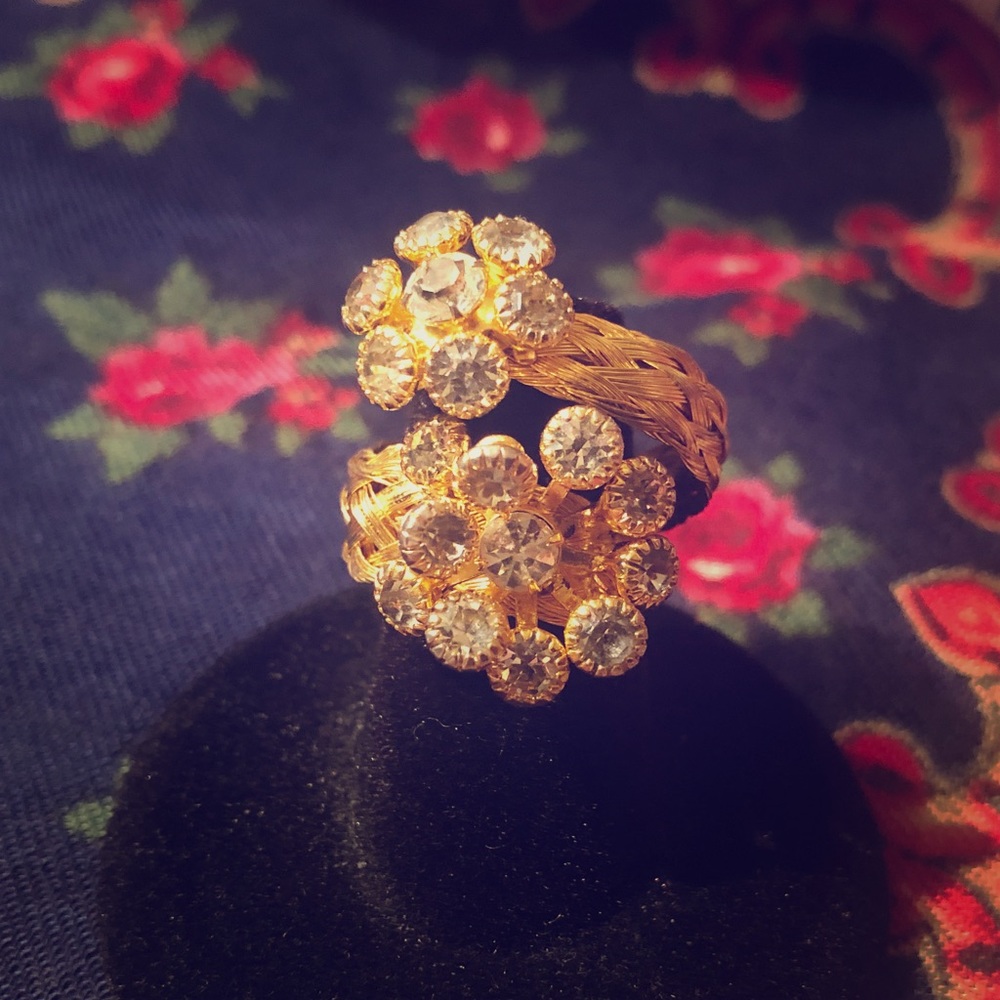 Vintage gold gemstone cocktail ring